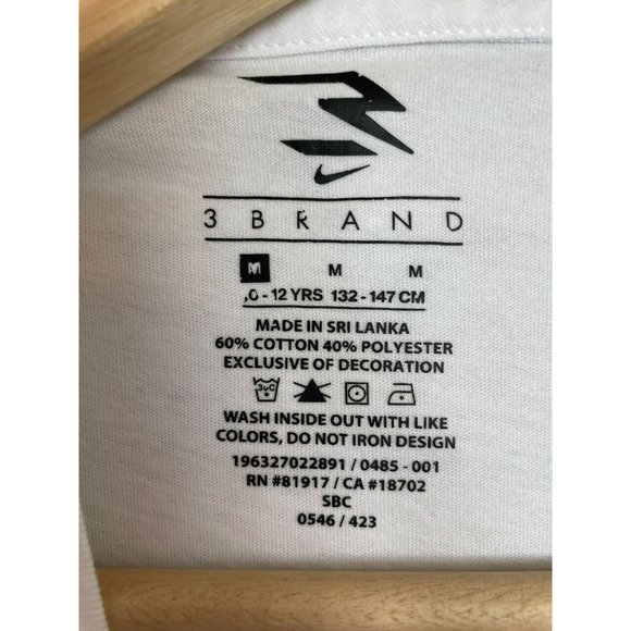 Nike 3BRAND by Russell Wilson short sleeve logo shirt Big boys size M - Picture 5 of 5